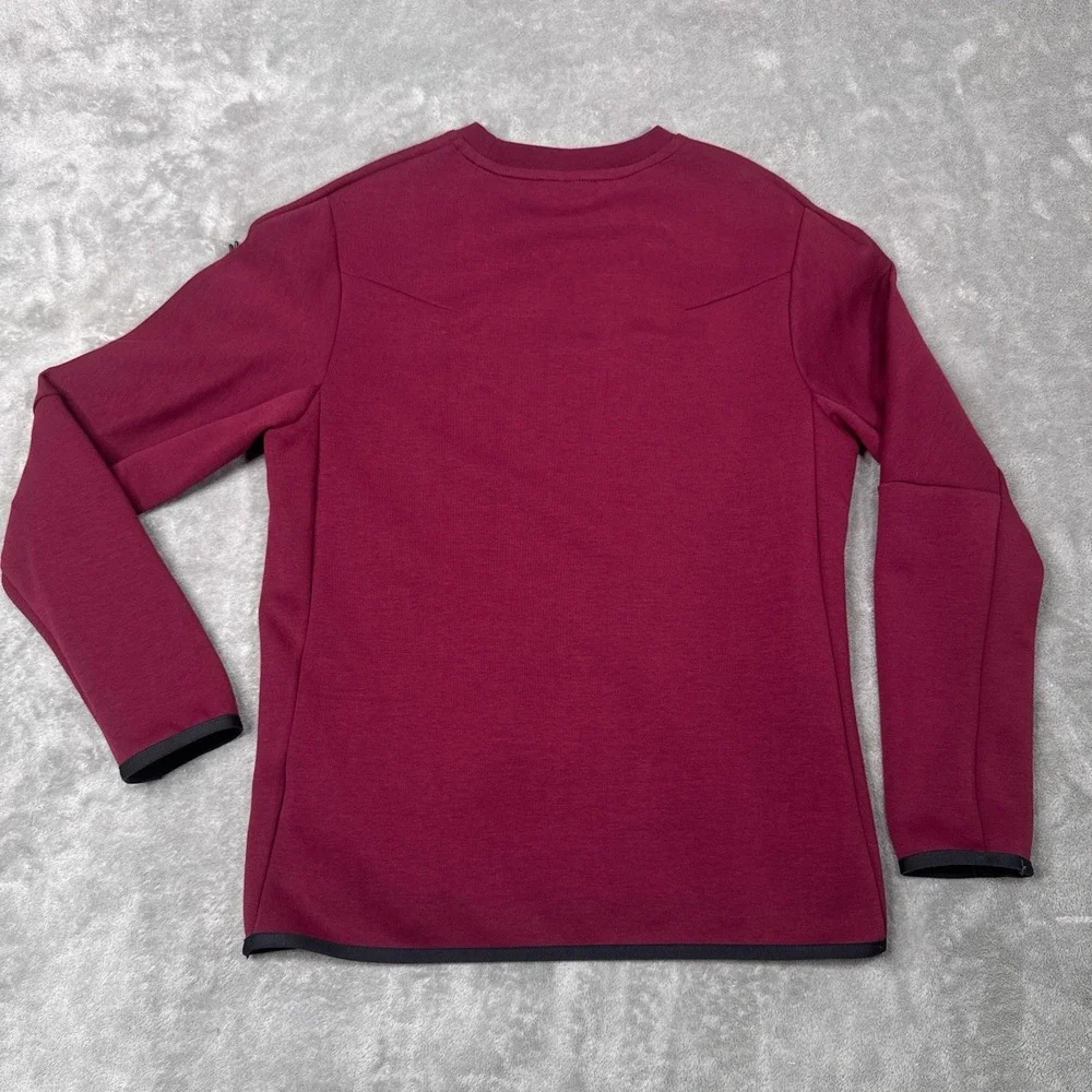 Nike Tech Fleece Pullover Crewneck Sweater Men's Medium Maroon CU4505-639‎